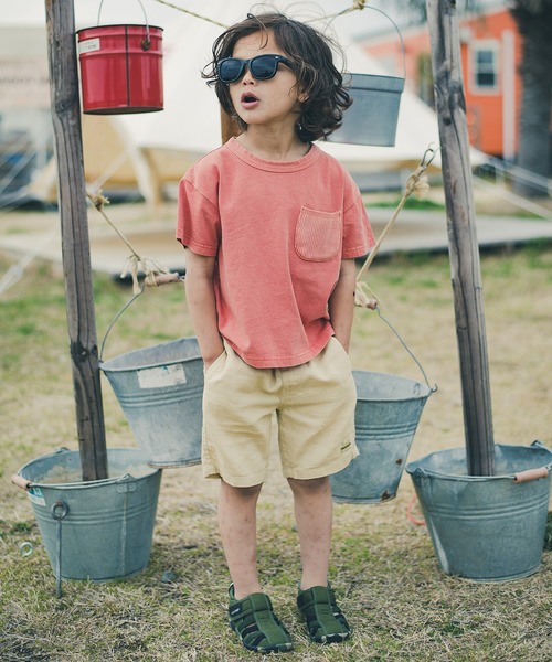 RADCHAP（ラッドチャップ）の「【ペア】ピグメント半袖Tシャツ（Tシャツ/カットソー・キッズ・オレンジ/ブルー・90cm/110cm/100cm/120cm/130cm/140cm/150cm）」の5枚目の写真