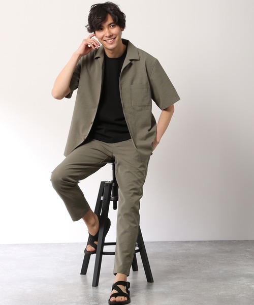 LAKOLE（ラコレ）の「ドライタッチツイルシャツ / LAKOLE（シャツ/ブラウス・メンズ・ベージュ/オリーブ/ブラック・LARGE/SMALL/X-LARGE/MEDIUM）」の14枚目の写真