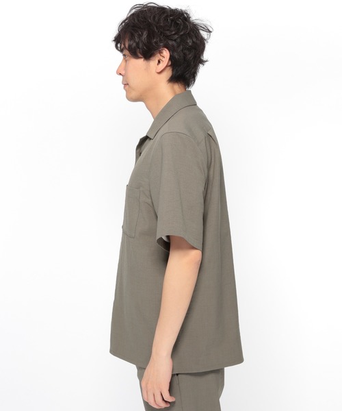 LAKOLE（ラコレ）の「ドライタッチツイルシャツ / LAKOLE（シャツ/ブラウス・メンズ・ベージュ/オリーブ/ブラック・LARGE/SMALL/X-LARGE/MEDIUM）」の4枚目の写真