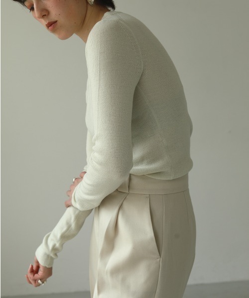 TODAYFUL（トゥデイフル）の「ソフトウールニット（ニット/セーター・レディース・ブラック/オレンジ/ライトグリーン/グリーン系その他/キナリ・FREE）」の4枚目の写真