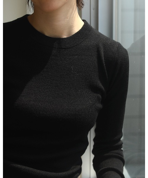 TODAYFUL（トゥデイフル）の「ソフトウールニット（ニット/セーター・レディース・ブラック/オレンジ/ライトグリーン/グリーン系その他/キナリ・FREE）」の9枚目の写真