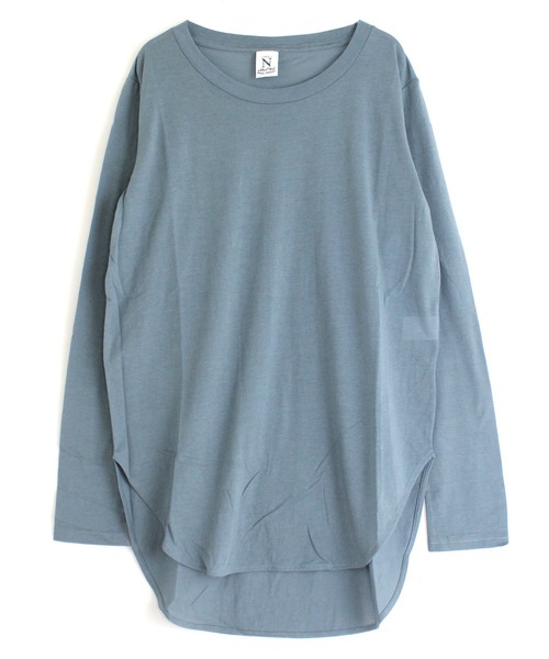 RNA-N(アールエヌエーエヌ)の「M1434 コットンナイロンシアーロンT(Tシャツ/カットソー・レディース・ホワイト/ブラウン/ブルー/グレイッシュベージュ・MEDIUM)」の4枚目の写真