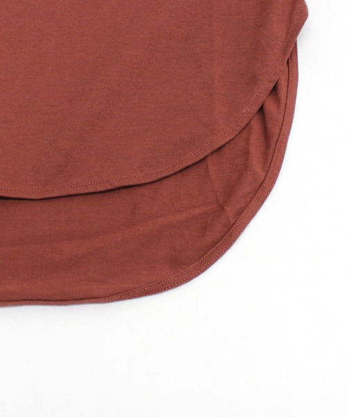 RNA-N(アールエヌエーエヌ)の「M1434 コットンナイロンシアーロンT(Tシャツ/カットソー・レディース・ホワイト/ブラウン/ブルー/グレイッシュベージュ・MEDIUM)」の8枚目の写真