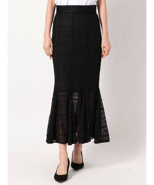 dazzlin（ダズリン）の「レースロングマーメイドスカート（スカート・レディース・オフホワイト/ブラック/モカ/アイボリー/ブラウン・FREE）」の12枚目の写真