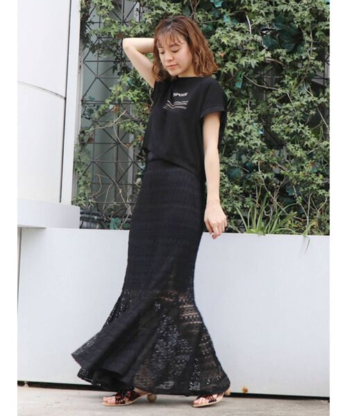 dazzlin（ダズリン）の「レースロングマーメイドスカート（スカート・レディース・オフホワイト/ブラック/モカ/アイボリー/ブラウン・FREE）」の20枚目の写真