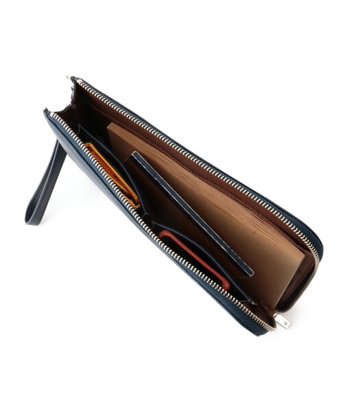 tk.TAKEO KIKUCHI（ティーケータケオキクチ）の「サフィアーノミニクラッチバッグ（クラッチバッグ・メンズ・ブラック/ネイビー/ベージュ・00）」の7枚目の写真