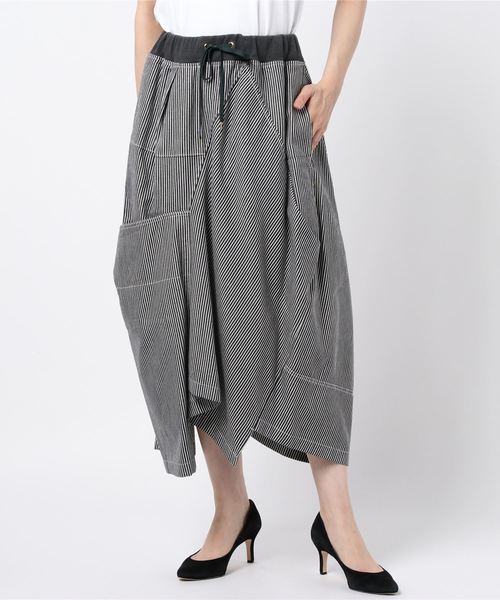 メルシーボークー×Lee ヒッコリースカートLアシンメトリー