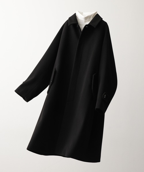 JUNRED（ジュンレッド）の「ドルマンステンカラーオーバーコート（ステンカラーコート・メンズ・ブラック/ダークブラウン/ベージュ系その他・S/M/L）」の8枚目の写真