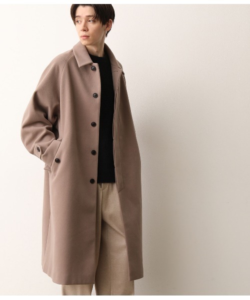 JUNRED（ジュンレッド）の「ドルマンステンカラーオーバーコート（ステンカラーコート・メンズ・ブラック/ダークブラウン/ベージュ系その他・S/M/L）」の10枚目の写真