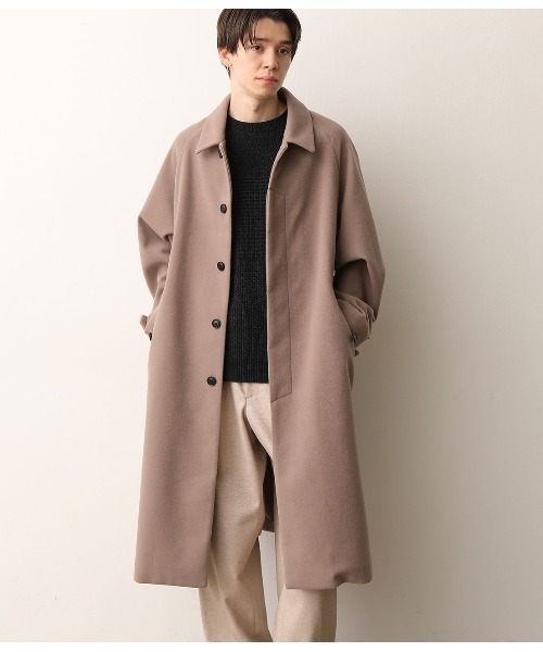 JUNRED（ジュンレッド）の「ドルマンステンカラーオーバーコート（ステンカラーコート・メンズ・ブラック/ダークブラウン/ベージュ系その他・S/M/L）」の16枚目の写真