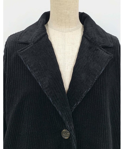 PICCIN（ピッチン）の「コーデュロイオーバーコート（その他アウター・レディース・ブラック/ブルー/アイボリー・M）」の11枚目の写真
