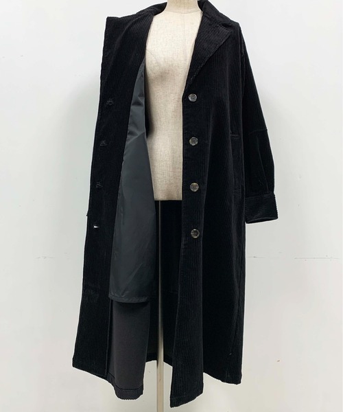 PICCIN（ピッチン）の「コーデュロイオーバーコート（その他アウター・レディース・ブラック/ブルー/アイボリー・M）」の10枚目の写真