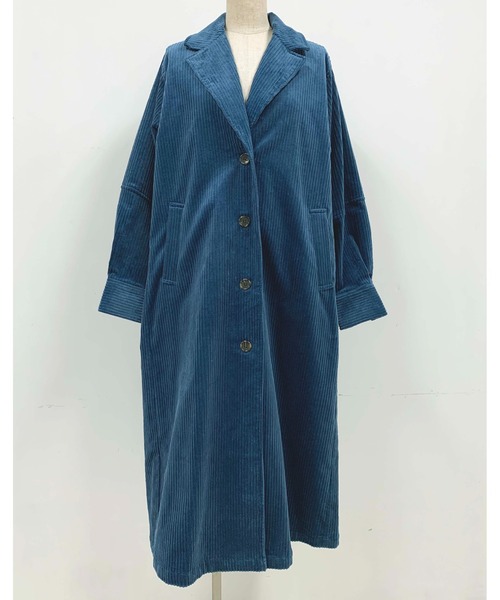 PICCIN（ピッチン）の「コーデュロイオーバーコート（その他アウター・レディース・ブラック/ブルー/アイボリー・M）」の6枚目の写真