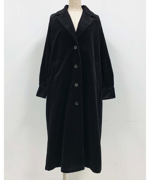 PICCIN（ピッチン）の「コーデュロイオーバーコート（その他アウター・レディース・ブラック/ブルー/アイボリー・M）」の7枚目の写真
