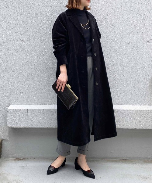 PICCIN（ピッチン）の「コーデュロイオーバーコート（その他アウター・レディース・ブラック/ブルー/アイボリー・M）」の22枚目の写真