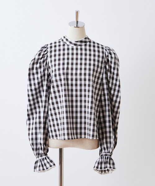 one after another NICE CLAUP(ワンアフターアナザーナイスクラップ)の「バックリボンプチハイネックブラウス(シャツ/ブラウス・レディース・ブラック/ベージュ/オフホワイト/ブラック系その他/ブルー系その他・FREE)」の18枚目の写真