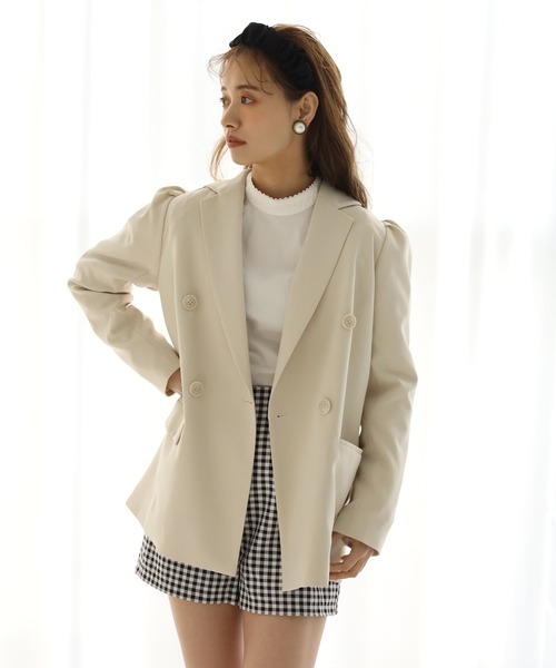 one after another NICE CLAUP(ワンアフターアナザーナイスクラップ)の「バックリボンプチハイネックブラウス(シャツ/ブラウス・レディース・ブラック/ベージュ/オフホワイト/ブラック系その他/ブルー系その他・FREE)」の7枚目の写真