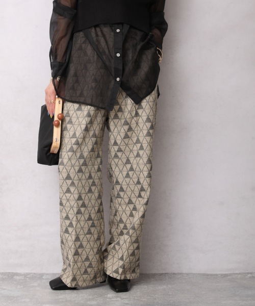 Ap Retro アプレトロ の ジャガード織ワイドパンツ Zozotown限定商品 その他パンツ Wear