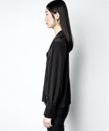 売れ筋商品|||ザディグ エ ヴォルテール シャツ レディース トップス TAIKA - Blouse - black Elegant Black Taika Blouse | Zadig&Voltaire