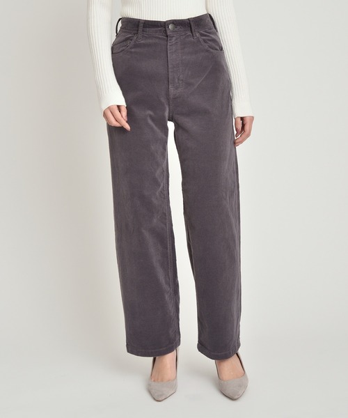 YANUK（ヤヌーク）の「ワイドストレート コーデュロイトラウザー LILITH (リリス)（その他パンツ・レディース・ブラウン/グレー/グレイッシュベージュ・24inch/25inch/26inch/27inch/23inch/22inch/21inch）」の2枚目の写真