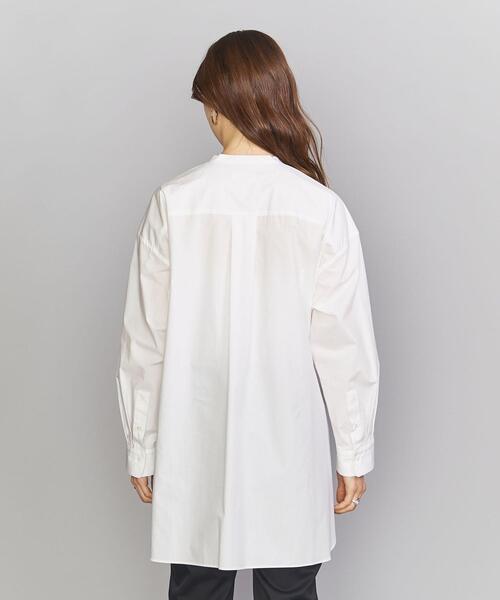 コットンタイプライターワイドスキッパーネックシャツ BEAUTY&YOUTH UNITED ARROWS（ビューティーアンドユースユナイテッド