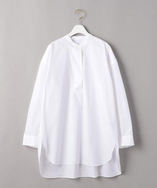 BEAUTY&amp;YOUTH UNITED ARROWS - コットンタイプライターワイドスキッパーネックシャツ BEAUTY&YOUTH UNITED ARROWS（ビューティーアンドユース