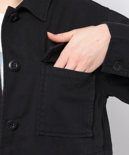 GLOBAL WORK（グローバルワーク）の「ミリタリーシャツブルゾン/930455（ブルゾン・レディース・ダークグレー/カーキ・FREE）」の15枚目の写真