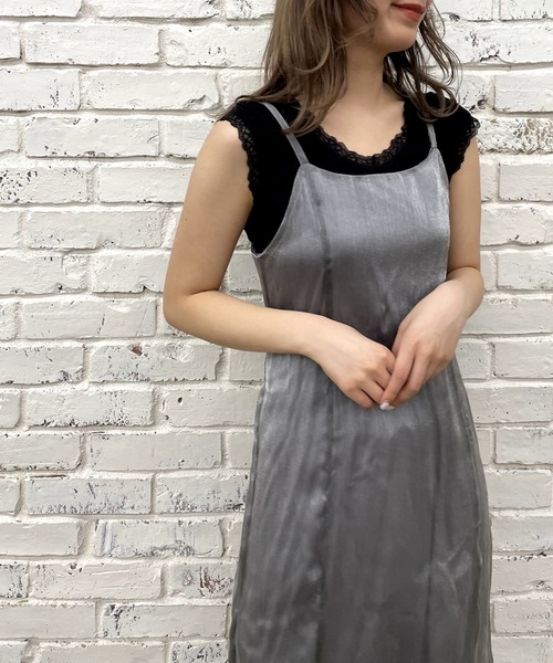 one after another NICE CLAUP（ワンアフターアナザーナイスクラップ）の「アソートキャミソールワンピース（ワンピース・レディース・グレー/アイボリー/ブラック系その他/ベージュ系その他・FREE）」の4枚目の写真