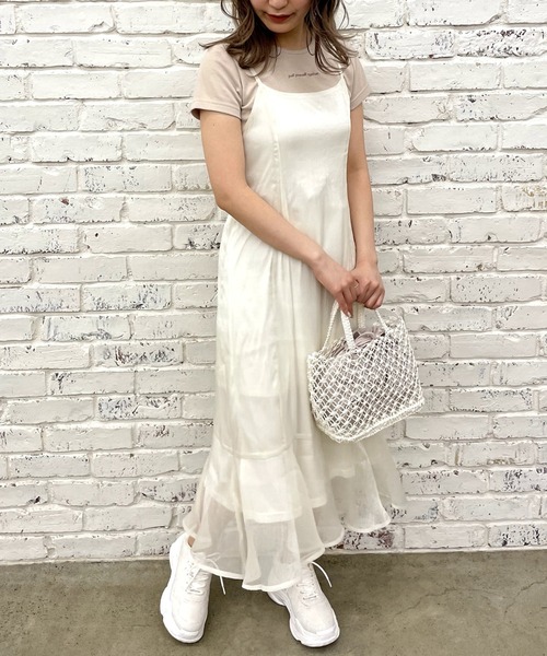 one after another NICE CLAUP（ワンアフターアナザーナイスクラップ）の「アソートキャミソールワンピース（ワンピース・レディース・グレー/アイボリー/ブラック系その他/ベージュ系その他・FREE）」の2枚目の写真