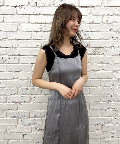 one after another NICE CLAUP（ワンアフターアナザーナイスクラップ）の「アソートキャミソールワンピース（ワンピース・レディース・グレー/アイボリー/ブラック系その他/ベージュ系その他・FREE）」の7枚目の写真