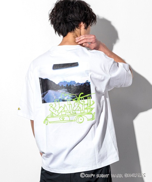 Mark Gonzales（マーク・ゴンザレス）の「Mark Gonzales(マーク ゴンザレス)イラストプリントハーフスリーブカットソー×7type（Tシャツ/カットソー・メンズ・ホワイト系7/ブラック系7/ブラック系1/ホワイト系1/ホワイト系3/ホワイト系4/ブラック系3/ブラック系5/ホワイト系6/ブラック系4/ホワイト系5/ブラック系6/ブラック系2/ホワイト系2/ホワイト系その他/ホワイト系8/ホワイト系9/ブラック系その他/ブラック系8/ブラック系9・M/L/XL）」の6枚目の写真