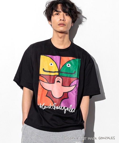 Mark Gonzales（マーク・ゴンザレス）の「Mark Gonzales(マーク ゴンザレス)イラストプリントハーフスリーブカットソー×7type（Tシャツ/カットソー・メンズ・ホワイト系7/ブラック系7/ブラック系1/ホワイト系1/ホワイト系3/ホワイト系4/ブラック系3/ブラック系5/ホワイト系6/ブラック系4/ホワイト系5/ブラック系6/ブラック系2/ホワイト系2/ホワイト系その他/ホワイト系8/ホワイト系9/ブラック系その他/ブラック系8/ブラック系9・M/L/XL）」の14枚目の写真