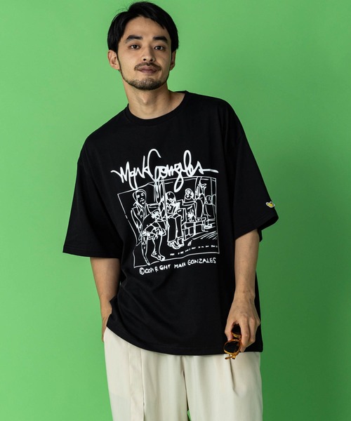 Mark Gonzales（マーク・ゴンザレス）の「Mark Gonzales(マーク ゴンザレス)イラストプリントハーフスリーブカットソー×7type（Tシャツ/カットソー・メンズ・ホワイト系7/ブラック系7/ブラック系1/ホワイト系1/ホワイト系3/ホワイト系4/ブラック系3/ブラック系5/ホワイト系6/ブラック系4/ホワイト系5/ブラック系6/ブラック系2/ホワイト系2/ホワイト系その他/ホワイト系8/ホワイト系9/ブラック系その他/ブラック系8/ブラック系9・M/L/XL）」の20枚目の写真