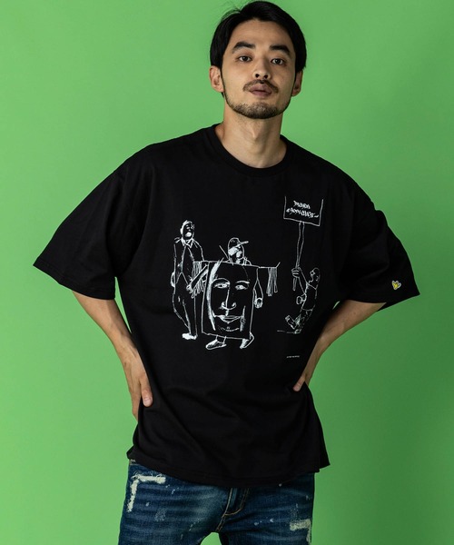 Mark Gonzales（マーク・ゴンザレス）の「Mark Gonzales(マーク ゴンザレス)イラストプリントハーフスリーブカットソー×7type（Tシャツ/カットソー・メンズ・ホワイト系7/ブラック系7/ブラック系1/ホワイト系1/ホワイト系3/ホワイト系4/ブラック系3/ブラック系5/ホワイト系6/ブラック系4/ホワイト系5/ブラック系6/ブラック系2/ホワイト系2/ホワイト系その他/ホワイト系8/ホワイト系9/ブラック系その他/ブラック系8/ブラック系9・M/L/XL）」の12枚目の写真