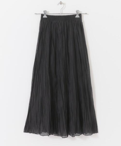 SENSE OF PLACE by URBAN RESEARCH（センスオブプレイスバイアーバンリサーチ）の「コットンシルクワッシャースカート（スカート・レディース・オレンジ/ブラック/ベージュ・ONE）」の8枚目の写真