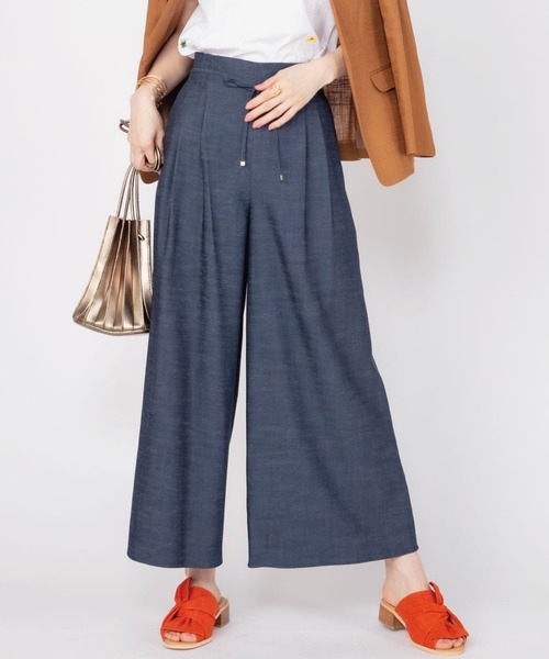JETSET SOLO PLUS (ジェットセットソロプラス)の「スラブオックスワイドフレアパンツ(その他パンツ・レディース・ブラウン/オリーブ/ブルー系・FREE)」の3枚目の写真