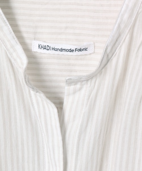 ADAM ET ROPE'（アダムエロペ）の「【KHADI(カディ)】インドコットンシャツワンピース（シャツワンピース・レディース・ピンク/ミント/ホワイト系その他・FREE）」の13枚目の写真