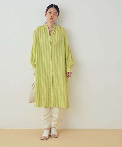 ADAM ET ROPE'（アダムエロペ）の「【KHADI(カディ)】インドコットンシャツワンピース（シャツワンピース・レディース・ピンク/ミント/ホワイト系その他・FREE）」の22枚目の写真