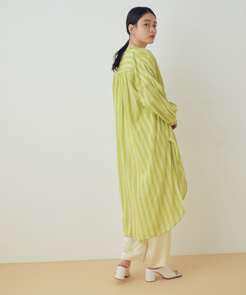 ADAM ET ROPE'（アダムエロペ）の「【KHADI(カディ)】インドコットンシャツワンピース（シャツワンピース・レディース・ピンク/ミント/ホワイト系その他・FREE）」の14枚目の写真