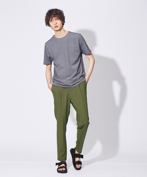 ABAHOUSE(アバハウス)の「【ノンストレス】COTTON LYCRA 圧着 クルーネック 半袖 Tシャツ(Tシャツ/カットソー・メンズ・ホワイト/ダークネイビー/チャコールグレー/ネイビー/ブラック・44/46/48)」の15枚目の写真