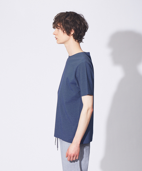ABAHOUSE(アバハウス)の「【ノンストレス】COTTON LYCRA 圧着 クルーネック 半袖 Tシャツ(Tシャツ/カットソー・メンズ・ホワイト/ダークネイビー/チャコールグレー/ネイビー/ブラック・44/46/48)」の11枚目の写真