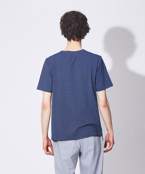 ABAHOUSE(アバハウス)の「【ノンストレス】COTTON LYCRA 圧着 クルーネック 半袖 Tシャツ(Tシャツ/カットソー・メンズ・ホワイト/ダークネイビー/チャコールグレー/ネイビー/ブラック・44/46/48)」の13枚目の写真