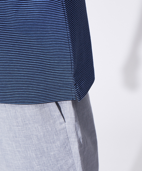 ABAHOUSE(アバハウス)の「【ノンストレス】COTTON LYCRA 圧着 クルーネック 半袖 Tシャツ(Tシャツ/カットソー・メンズ・ホワイト/ダークネイビー/チャコールグレー/ネイビー/ブラック・44/46/48)」の18枚目の写真