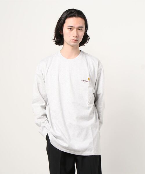 Carhartt WIP(カーハートダブリューアイピー)の「L/S AMERICAN SCRIPT T-SHIRT(Tシャツ/カットソー・メンズ・ライトブラウン/エメラルド/ブルー/ブラック/アッシュ/ホワイト・X-LARGE/X-SMALL/LARGE/XX-LARGE/MEDIUM/SMALL)」の4枚目の写真