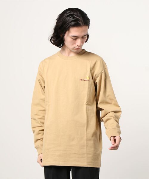 Carhartt WIP(カーハートダブリューアイピー)の「L/S AMERICAN SCRIPT T-SHIRT(Tシャツ/カットソー・メンズ・ライトブラウン/エメラルド/ブルー/ブラック/アッシュ/ホワイト・X-LARGE/X-SMALL/LARGE/XX-LARGE/MEDIUM/SMALL)」の5枚目の写真