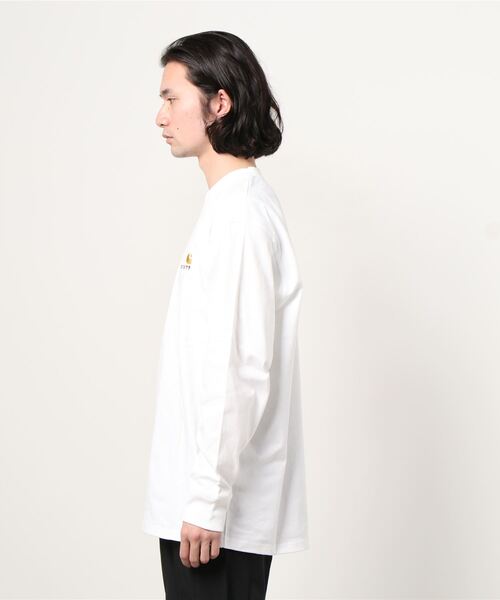 Tシャツ・カットソー CARHARTT L/S AMERICAN SCRIPT T-SHIRT 4FK1366 ロングスリーブアメリカンスクリプトTシャツ