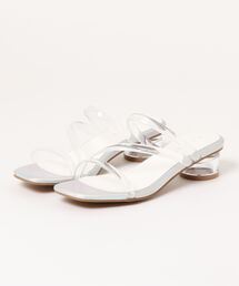 HEAL ME | HEAL ME クリアミュールサンダル 221208 ブラック,ホワイト,ブラウン(サンダル)