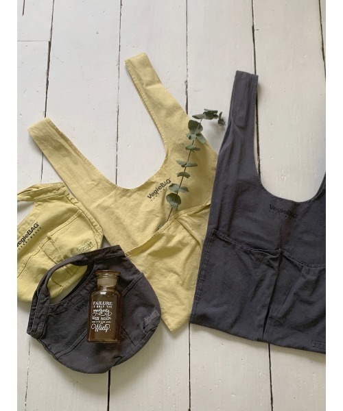 on the day（オンザデイ）の「VegieBAG　バケットバッグ　ボタニカルダイ（トートバッグ・メンズ・イエロー/ネイビー・FREE）」の7枚目の写真