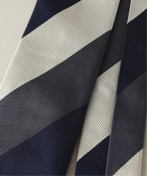 EDIFICE(エディフィス)の「レップブロックストライプAX ネクタイ(ネクタイ・メンズ・グレー/ブルー・FREE)」の4枚目の写真
