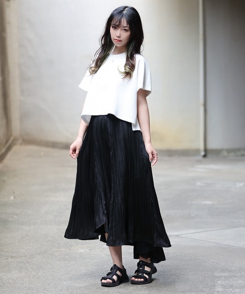 ARCANUM DESIGN（アルカナムデザイン）の「ARL 3WAYシアーシャツ×ヘリンボーンＴシャツ（Tシャツ/カットソー・レディース・ホワイト/ブラック・FREE）」の8枚目の写真